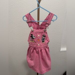 Vintage Mickey & Co RARE Pink Gingham Skirtall embroidered size 4t